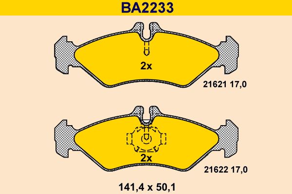 BARUM Brake Pad Set, disc brake BA2233