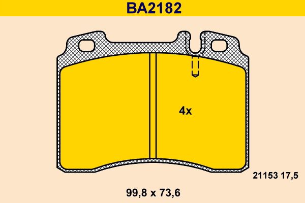 BARUM Brake Pad Set, disc brake BA2182