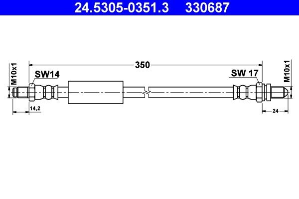 ATE Brake Hose 24.5305-0351.3