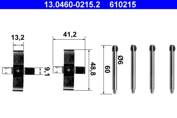 ATE Accessory Kit, disc brake pad 13.0460-0215.2