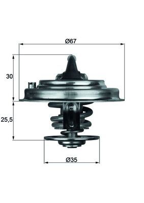 MAHLE Thermostat, coolant TX 34 87D