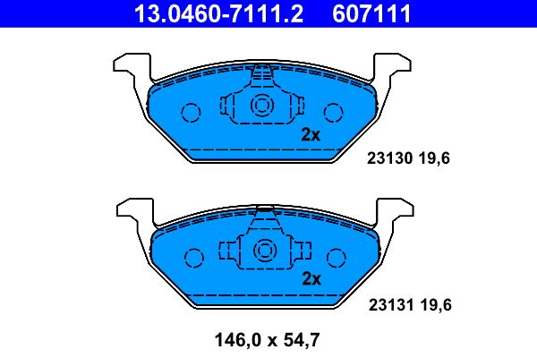 ATE Brake Pad Set, disc brake 13.0460-7111.2