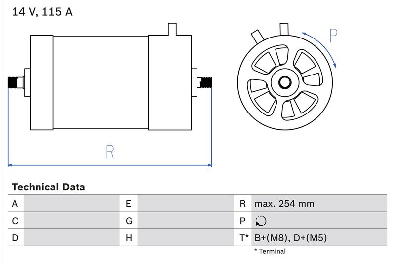 BOSCH Alternator 0 986 039 870