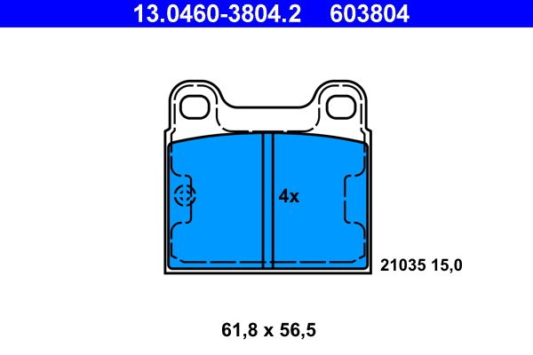 ATE Brake Pad Set, disc brake 13.0460-3804.2