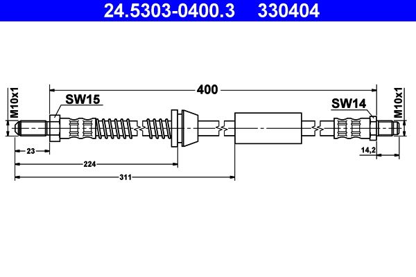 ATE Brake Hose 24.5303-0400.3