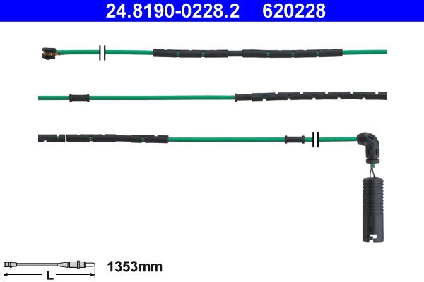 ATE Warning Contact, brake pad wear 24.8190-0228.2