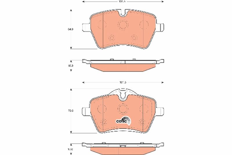 TRW Brake Pad Set, disc brake GDB1712