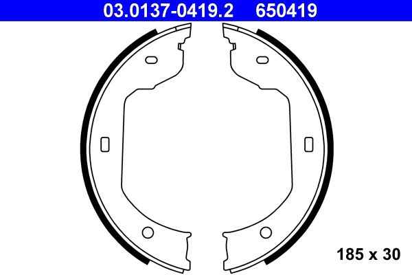 ATE Brake Shoe Set, parking brake 03.0137-0419.2