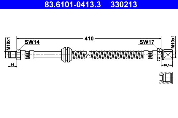 ATE Brake Hose 83.6101-0413.3