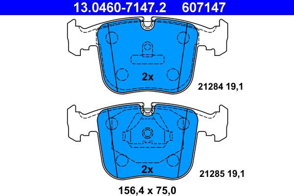 ATE Brake Pad Set, disc brake 13.0460-7147.2