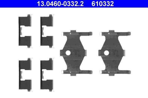ATE Accessory Kit, disc brake pad 13.0460-0332.2