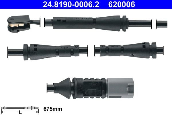 ATE Warning Contact, brake pad wear 24.8190-0006.2