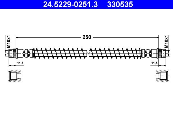 ATE Brake Hose 24.5229-0251.3