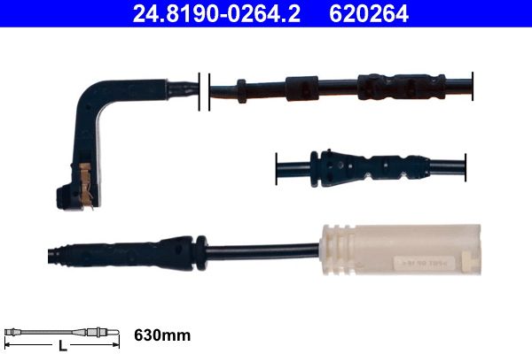 ATE Warning Contact, brake pad wear 24.8190-0264.2