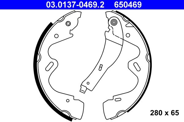 ATE Brake Shoe Set 03.0137-0469.2