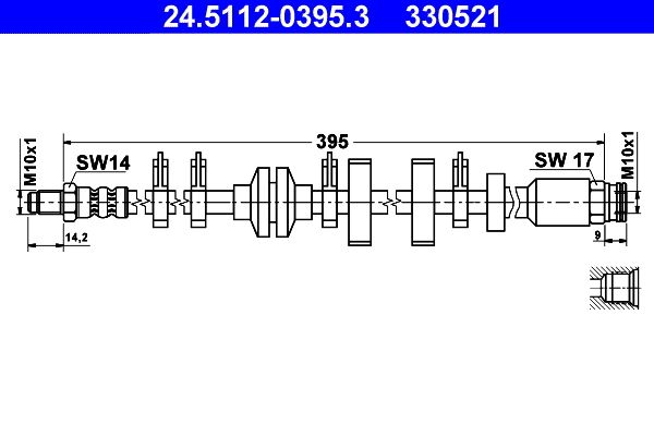 ATE Brake Hose 24.5112-0395.3