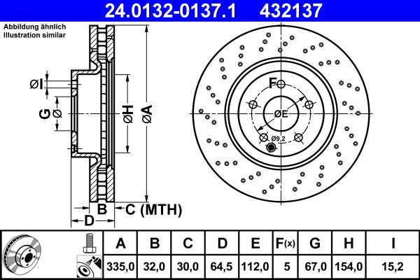 ATE Brake Disc 24.0132-0137.1
