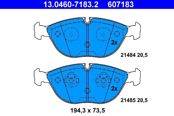 ATE Brake Pad Set, disc brake 13.0460-7183.2