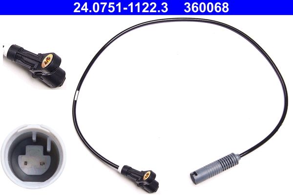 ATE Sensor, wheel speed 24.0751-1122.3