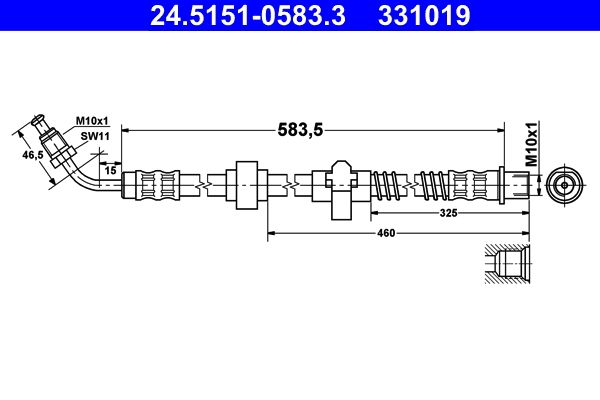 ATE Brake Hose 24.5151-0583.3