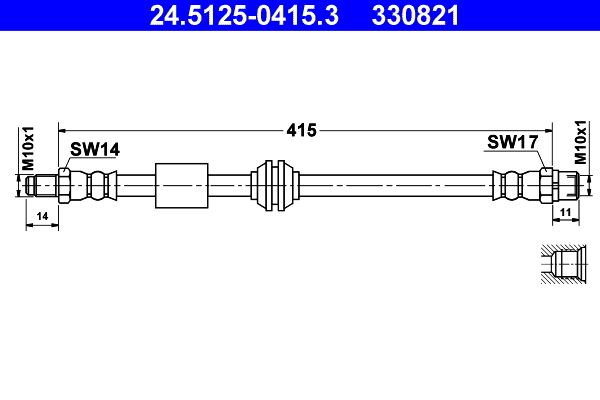 ATE Brake Hose 24.5125-0415.3