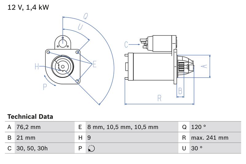 BOSCH Starter 0 986 014 900