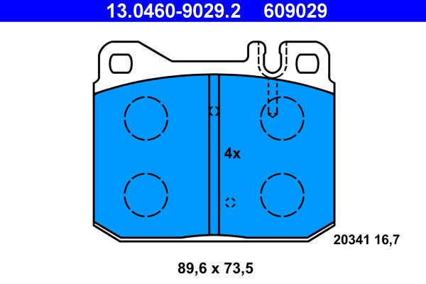 ATE Brake Pad Set, disc brake 13.0460-9029.2