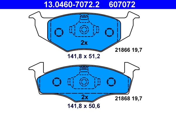 ATE Brake Pad Set, disc brake 13.0460-7072.2