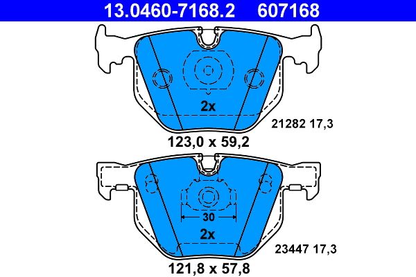 ATE Brake Pad Set, disc brake 13.0460-7168.2