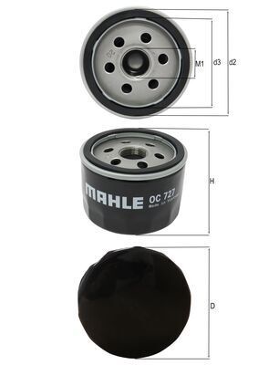 MAHLE Oil Filter OC 727