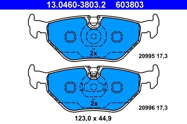 ATE Brake Pad Set, disc brake 13.0460-3803.2