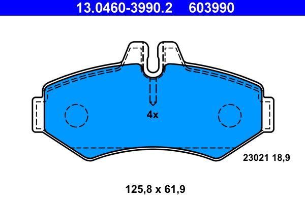 ATE Brake Pad Set, disc brake 13.0460-3990.2