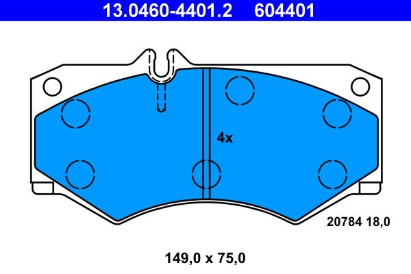 ATE Brake Pad Set, disc brake 13.0460-4401.2
