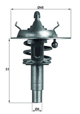 MAHLE Thermostat, coolant TX 106 90D