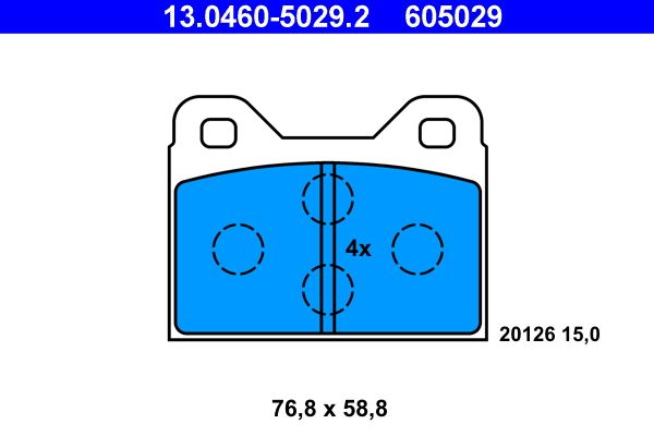 ATE Brake Pad Set, disc brake 13.0460-5029.2