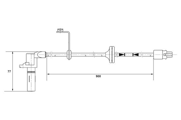 BOSCH Sensor, wheel speed 0 265 002 208