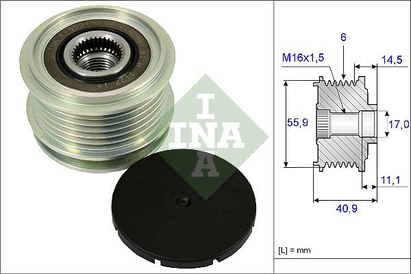 Schaeffler INA Alternator Freewheel Clutch 535 0012 10