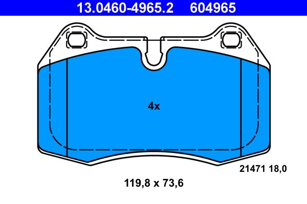 ATE Brake Pad Set, disc brake 13.0460-4965.2