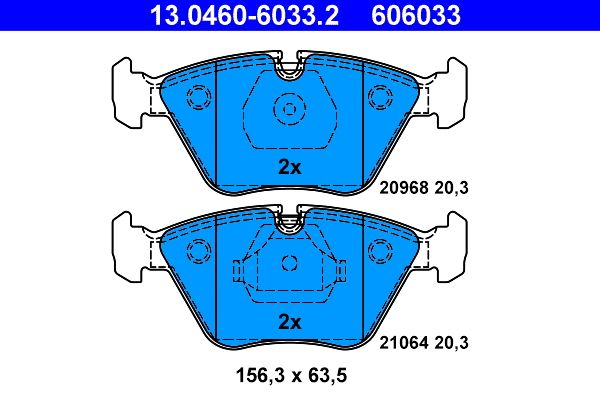 ATE Brake Pad Set, disc brake 13.0460-6033.2