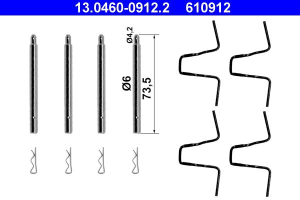 ATE Accessory Kit, disc brake pad 13.0460-0912.2