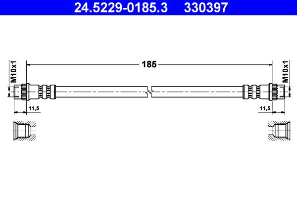 ATE Brake Hose 24.5229-0185.3