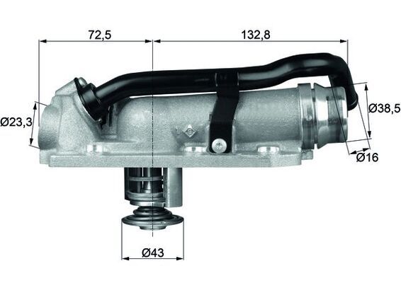 MAHLE Thermostat, coolant TM 8 105