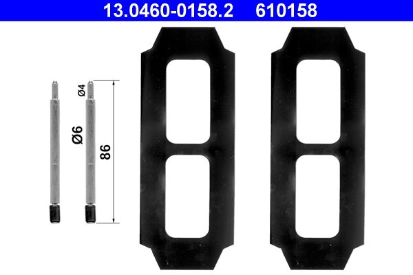 ATE Accessory Kit, disc brake pad 13.0460-0158.2