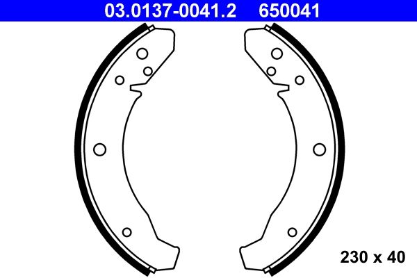 ATE Brake Shoe Set 03.0137-0041.2