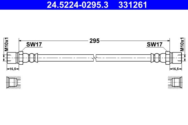 ATE Brake Hose 24.5224-0295.3