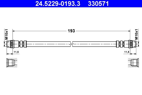 ATE Brake Hose 24.5229-0193.3