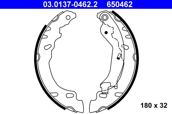 ATE Brake Shoe Set 03.0137-0462.2