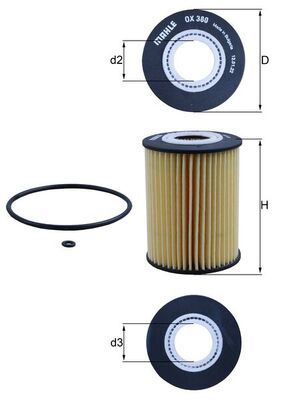 MAHLE Oil Filter OX 380D