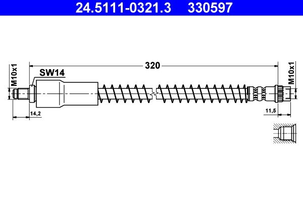ATE Brake Hose 24.5111-0321.3