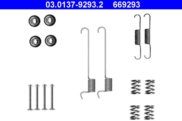 ATE Accessory Kit, parking brake shoes 03.0137-9293.2